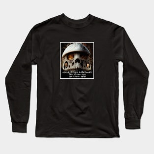 mushrooms skull Long Sleeve T-Shirt